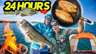 24 Hour SURVIVAL Camping and Fishing Challenge CATCH and COOK THE MOVIE [upl. by Sorkin]