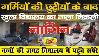 School Mein Nagin  बच्चों की जगह विद्यालय में पहुंचे सपेरे  गर्मियों की छुट्टियों के बाद खुला [upl. by Posner]