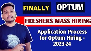 Optum latest hiring 🔥  Off Campus Direct Hiring  Freshers Hiring  Direct Test  Interview optum [upl. by Ellivnarg555]