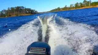 1990 15 hp Evinrude Outboard on a 14 ft Boat [upl. by Krilov687]