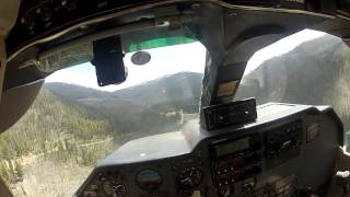 GampS Aviation Islander landing at the Stibnite mine [upl. by Oaoj403]