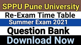 Sppu Pune University Re Exam time table download  summer exam 2021  MCQ pdf question bank download [upl. by Leohcin]