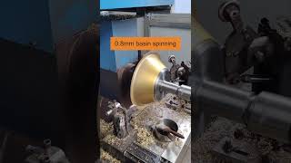 Metal spinning for 08mm brass basin metalspinning cnc metalfroming cncmachining [upl. by Ainolloppa]