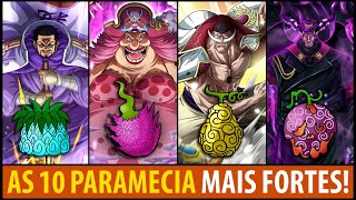 AS 10 MELHORES AKUMA NO MI PARAMECIA [upl. by Nanor737]