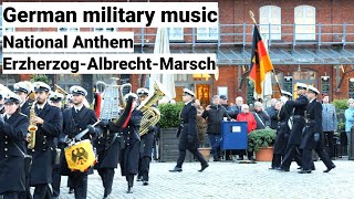 Nationalhymne und ErzherzogAlbrechtMarsch Militärmusik in Perfektion an der Marineoperationsschule [upl. by Aretina]