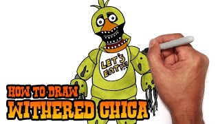 How to Draw Withered Chica  Five Nights at Freddys [upl. by Cornelius]