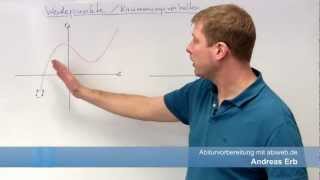 Wendepunkte und Krümmungsverhalten  Mathematik Abituraufgabe Analysis [upl. by Lertnom]