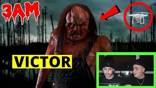 DRONE CATCHES VICTOR CROWLEY AT 3AM GONE WRONG HE CAME TO OUR HOUSE amp ATTACKED US [upl. by Roon]