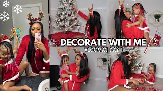 VLOGMAS DAY 1  PUTTING UP THE TREE amp DECORATE WITH ME  HAUL Dasia Temia [upl. by Ire529]