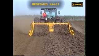 Sod peat windrowing MeriPeat KA40 T [upl. by Nwahsat]