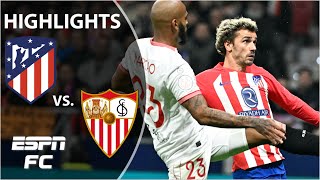 🚨 LATE WINNER amp VAR DRAMA 🚨 Atletico Madrid vs Sevilla  Copa Del Rey Highlights  ESPN FC [upl. by Ahsinehs]