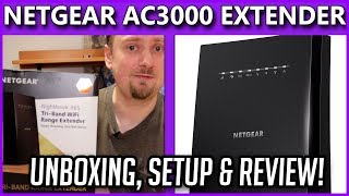 NETGEAR WiFi Extender AC3000  Unboxing Setup amp Review  A TriBand Beast [upl. by Xila]