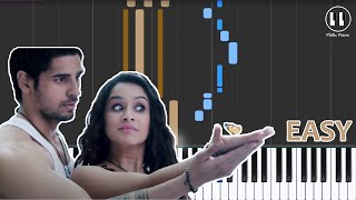 Teri Galiyan  EASY Piano Tutorial  Ek Villian 2014 [upl. by Garrett]