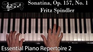 Sonatina Op 157 No 1 Spindler Intermediate Piano Solo Essential Piano Repertoire Level 2 [upl. by Ahsinar631]