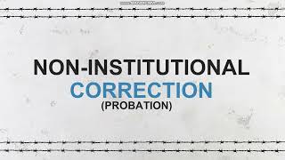 NONINSTITUTIONAL CORRECTION PROBATION [upl. by Aramad602]