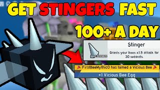 How To GET STINGERS Fast in Bee Swarm Simulator Best Method [upl. by Bekah]