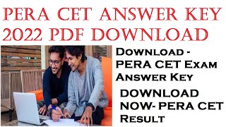 PERA CET Answer Key 2022 PDF Set A B C D of Questions Download Objection Form [upl. by Raquel]