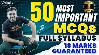 Class 12 Maths 50 Most Important MCQs  Maths Class 12 Full Syllabus  18 Marks Guaranteed [upl. by Banebrudge40]