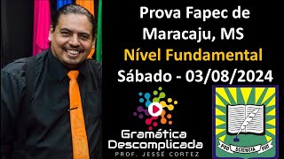 Prova Fapec da Prefeitura de Maracaju  sábado  Nível FUNDAMENTAL [upl. by Nore]