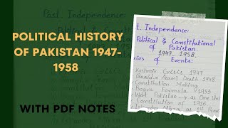 Complete Political History of Pakistan 19471958  Postindependence History of Pakistan [upl. by Eidissac195]