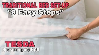 TRADITIONAL BED MAKING  TESDA TRAINING Housekeeping NCII Tutorial [upl. by Fredie]