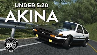 Akina Downhill under 520  Assetto Corsa ⭐ Eurobeat ⭐ [upl. by Kciredor]