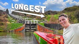 Narrowboating the LONGEST canal locks in the UK [upl. by Fassold]