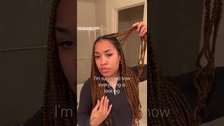 “Refreshing” box braids hairstyle hairtransformation gingerhair copperhair fyp braids [upl. by Colwin]