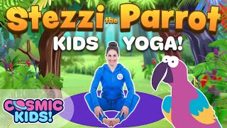 Stezzi The Parrot  A Cosmic Kids Yoga Adventure [upl. by Airun]