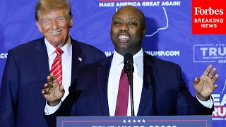 Trump Rips Haley And DeSantis At Campaign Rally Featuring Tim Scott In Concord New Hampshire  Full [upl. by Tirza]