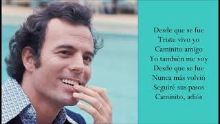 Caminito  Julio Iglesias  1978  Lyrics [upl. by Deyes327]