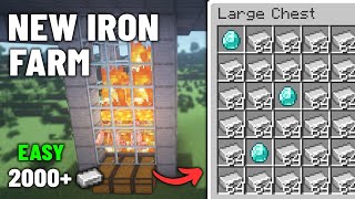 NEW Minecraft Bedrock 121 IRON FARM TUTORIAL  Easy and Efficient [upl. by Nappie]