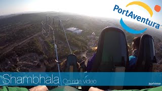 Port Aventura Spain  Shambhala left side POV roller coaster on ride video [upl. by August802]