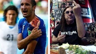 Chiellini Suarez il morso e Balotelli negro  Pino Scotto [upl. by Siderf]