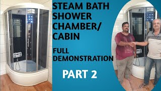 DEMO OF STEAM SHOWER CABINALL QUESTIONS ANSWERED SERVICECARESTEAM KITNI LENI CHAHIYEETC DETAILS [upl. by Akered779]