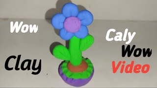 ❤️Clay With MeHow to make clay rose flower  phool  Wodel tutoria  craft Clay Video [upl. by Ahserak641]