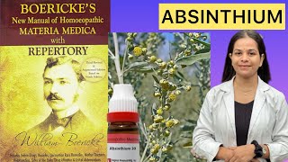 ABSINTHIUM homeopathic mother tincture in Hindi boerickes materia medica [upl. by Irtemed]