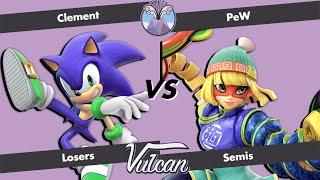 Vulcan 8 Losers Semis  Clement Sonic vs PeW MinMin SSBU [upl. by Don]