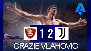 VLAHOVIC GRAZIE DI ESSERE BIANCONERO  ALLEGRI MA CHE CAMBI FAI SALERNITANAJUVENTUS 12 [upl. by Haneen]