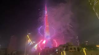 New years in Dubai 2024 burj khalifa fireworks [upl. by Aikcin]