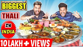 BIGGEST THALI IN INDIA  RAVAN THALI EATING CHALLENGE  Food Challenge in IndiaEp145 [upl. by Sal693]