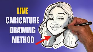 Live Caricature Drawing Method [upl. by Lhary583]