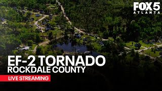 Aerial tour of Rockdale County tornado damage [upl. by Alit]