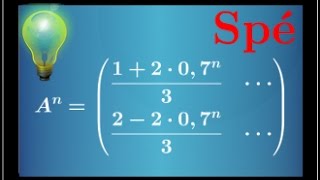 matrice et évolution • suite • Daprès sujet de BAC • spé maths • Terminale S 💡💡💡 [upl. by Aisa]