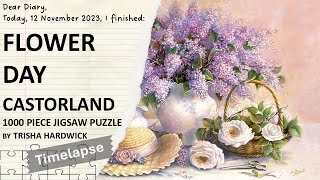 Castorland Flower Day by Trisha Hardwick 1000 piece puzzle [upl. by Enilra869]