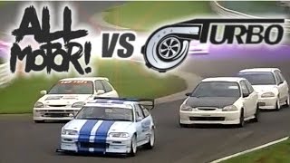 ENG CC NA vs Turbo  the ultimate Civic EK battle Tsukuba HV34 [upl. by Yentruocal]