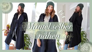 Oversized MANTEL im minimalistischen Style zum Binden selber nähen  justsewit [upl. by Nileuqaj]