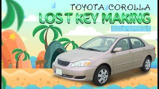 Toyota Corolla 4C Chip Old model Lost Key using EEPROM [upl. by Welton503]