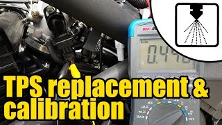 How to install amp calibrate a new Throttle Position Sensor TPS 1208 [upl. by Nasho37]