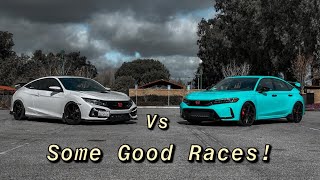 2023 Honda Civic Type R vs 2020 Honda Civic Si FBO E30 Tune [upl. by Anirdna938]